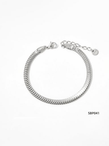 SBP041 steel Stainless steel Snake Bone Chain Hip Hop Link Bracelet