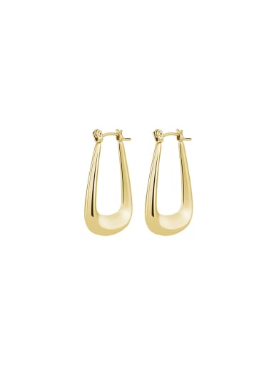 Golden pair Stainless steel Geometric Trend Hoop Earring