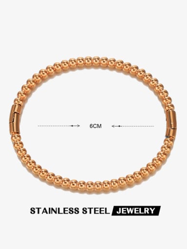 Rose gold bracelet Stainless steel Geometric Minimalist Beaded Bracelet