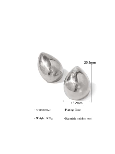 SE010206 S Titanium Steel Heart Hip Hop Stud Earring