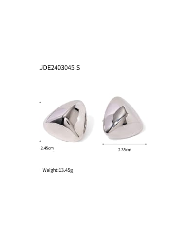 JDE2403045 Steel Stainless steel Triangle Hip Hop Stud Earring