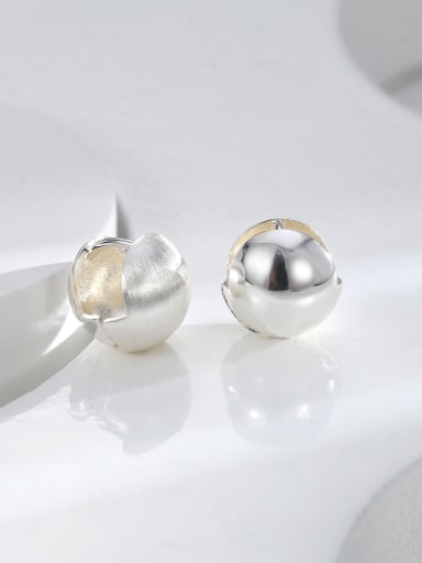 H01469 steel color Brass Geometric Trend Stud Earring