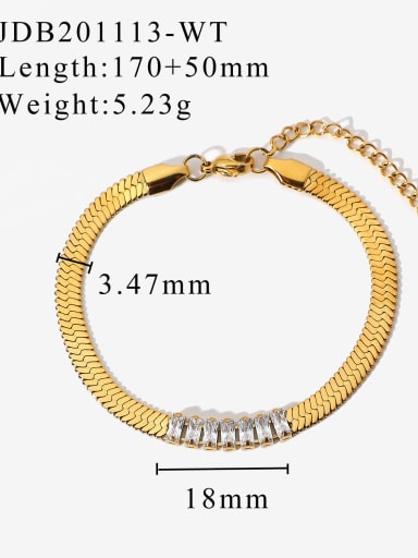 Stainless steel Cubic Zirconia Trend Handmade Weave Bracelet
