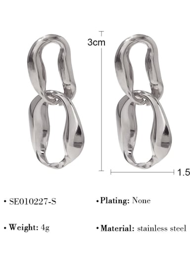 SE010227 S Stainless steel Geometric Trend Stud Earring