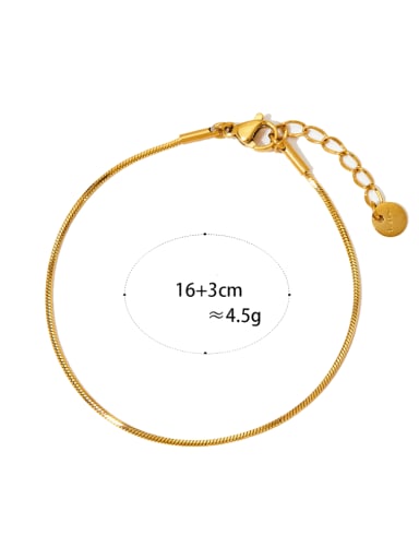 Bracelet Gold SBK507 Stainless steel Snake Bone Chain Minimalist Necklace