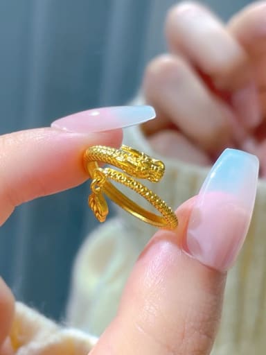 Brass Dragon Trend Band Ring
