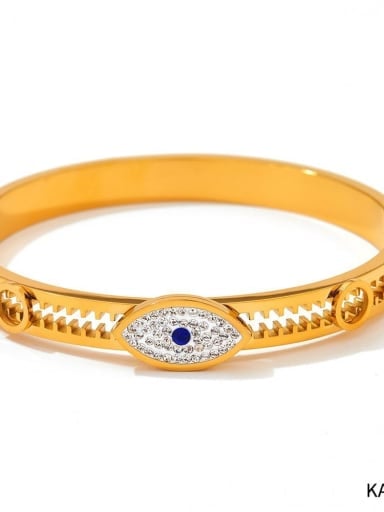 Stainless steel Cubic Zirconia Evil Eye Trend Band Bangle