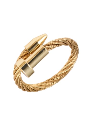 Stainless steel Hip Hop Geometric Ring Earring And Bracelet Set
