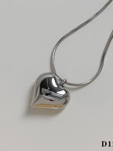Steel necklace D1230 Stainless steel Heart Trend Necklace