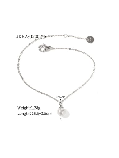 JDB2305007 S Stainless steel Imitation Pearl Irregular Minimalist Link Bracelet