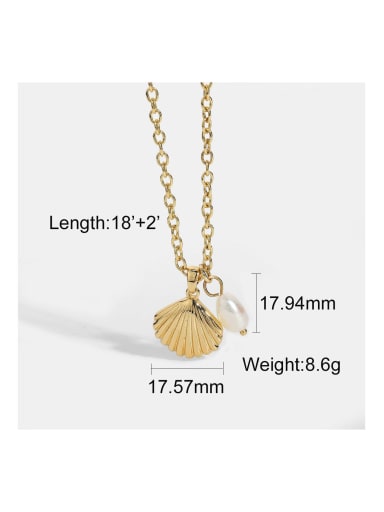 Zinc Alloy Freshwater Pearl Geometric Trend Necklace