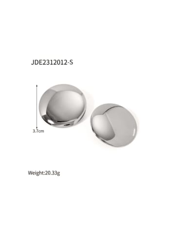 JDE2312012 Steel Stainless steel Round Minimalist Stud Earring