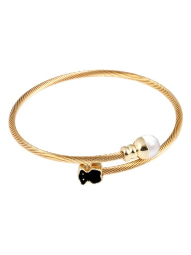 Stainless steel Hip Hop Bear Ring Earring And Bracelet Set
