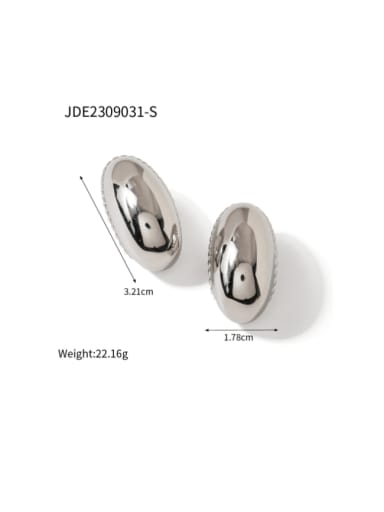 JDE2309031 S Stainless steel Geometric Hip Hop Stud Earring