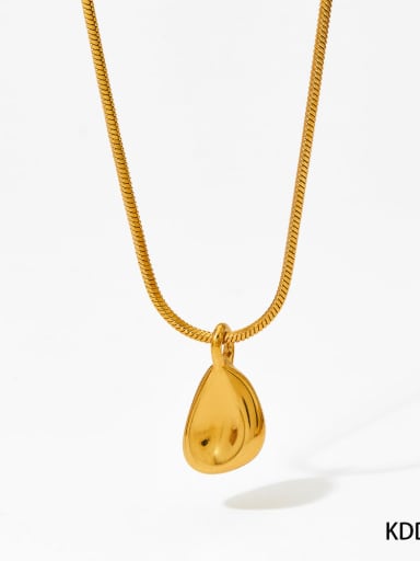 Gold KDD894 Stainless steel Water Drop Trend Necklace