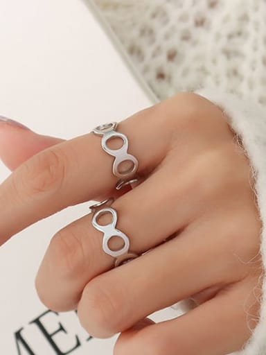 Titanium Steel Geometric Minimalist Band Ring