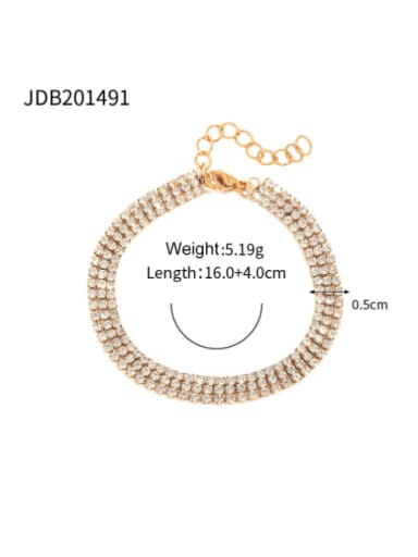 JDB201491 Stainless steel Rhinestone Vintage Geometric Bracelet and Necklace Set