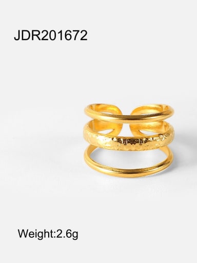 JDR201672 Rings Stainless steel Geometric Vintage Double Layer Stud Earring
