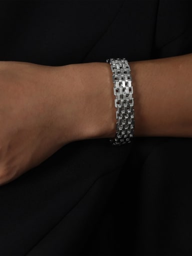 Titanium Steel Geometric Chain Hip Hop Bracelet