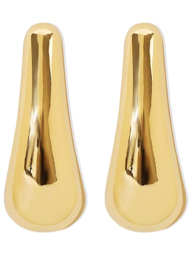 golden Alloy Geometric Trend Stud Earring