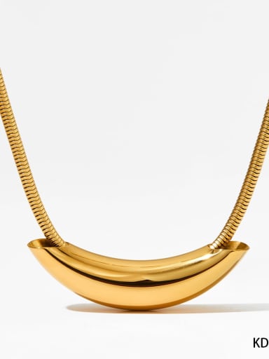 Gold KDD955 Stainless steel Geometric Trend Link Necklace