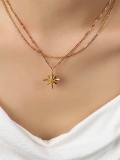 Titanium Steel Star Minimalist Multi Strand Necklace