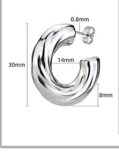 Titanium Steel Geometric Trend Hoop Earring
