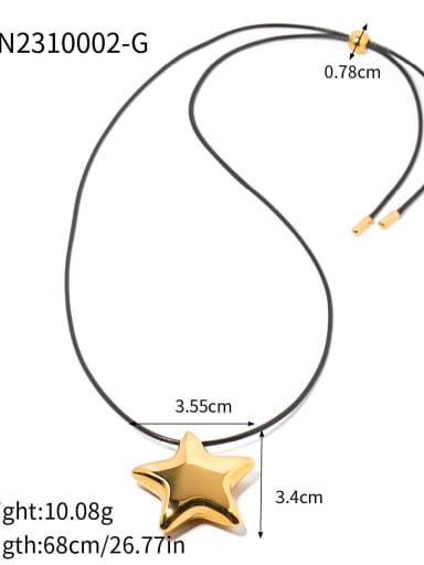 JDN2310002 G Stainless steel Pentagram Trend Necklace