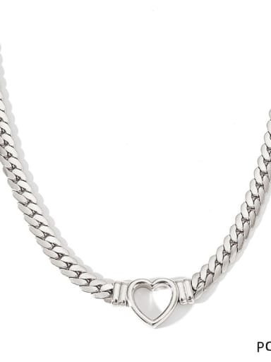Stainless steel Heart Trend Link Necklace