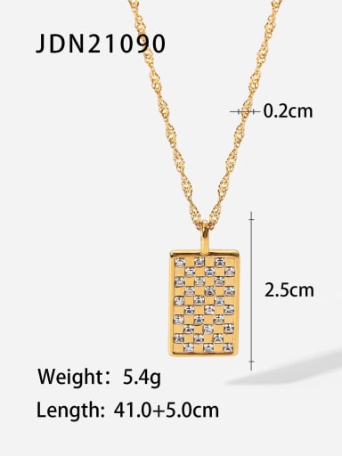 JDN21090 Stainless steel Cubic Zirconia Geometric Dainty Necklace
