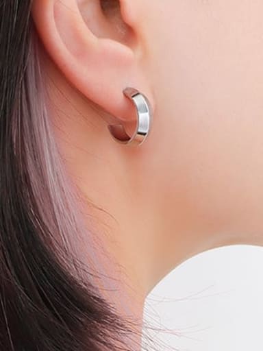 F533 Steel Earrings Titanium Steel Geometric Minimalist Stud Earring