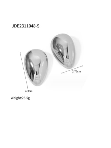 JDE2311048 S Stainless steel Water Drop Hip Hop Drop Earring