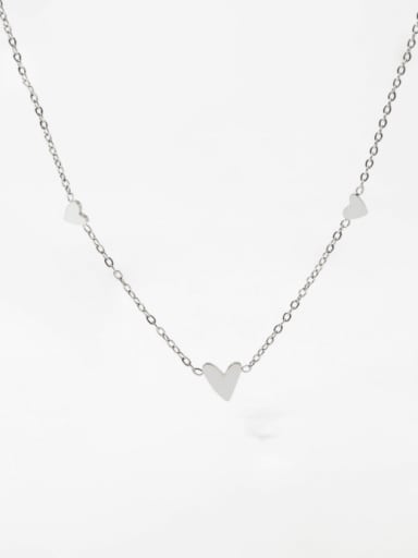 Stainless steel Minimalist Heart  Earring and Necklace Set
