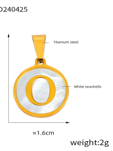 Titanium Steel Shell Minimalist Letter  Pendant