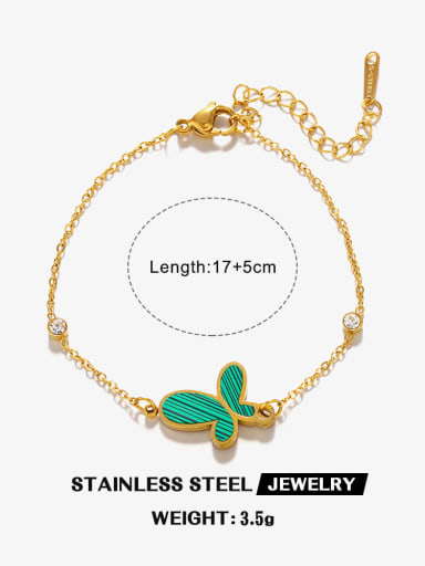 Stainless steel Enamel Vintage Butterfly Earring Bracelet and Necklace Set
