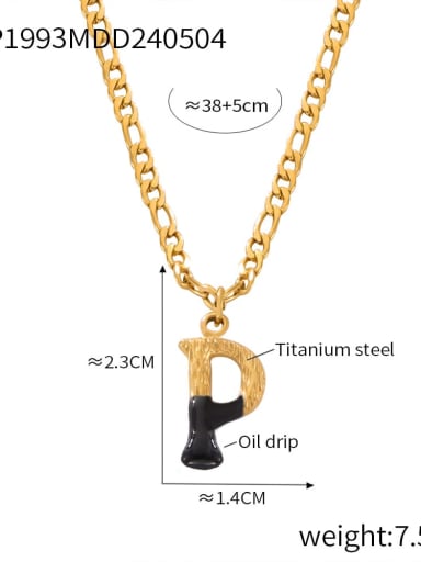 Titanium Steel Letter Hip Hop Necklace