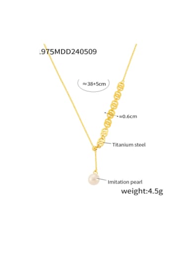 P1975 Golden Necklace Titanium Steel Geometric Minimalist Necklace