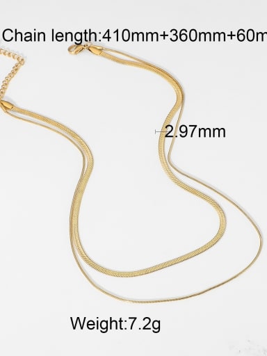 Stainless steel Snake Vintage Multi Strand Necklace