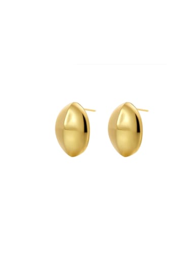 Brass Geometric Trend Stud Earring