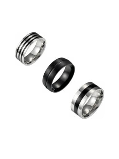Stainless steel Geometric Minimalist Stackable Men's  Ring