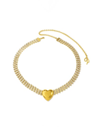C0628 Waist chain Alloy Rhinestone Heart Trend Necklace