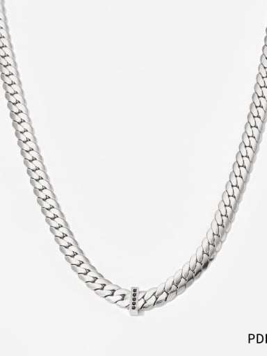 Trend Stainless steel Cubic Zirconia Bracelet and Necklace Set