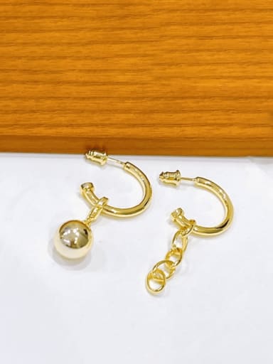 Brass Bead Geometric Vintage Drop Earring