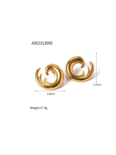 JDE2312050 Stainless steel Irregular Hip Hop Stud Earring