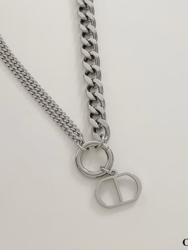 Steel necklace C745 Stainless steel Geometric Trend Necklace