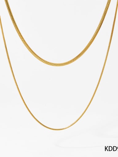 Stainless steel Double Layer Chain Minimalist Necklace