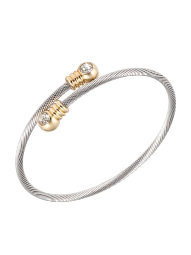 Steel Bracelet Stainless steel Vintage Geometric Cubic Zirconia Ring Earring And Bracelet Set