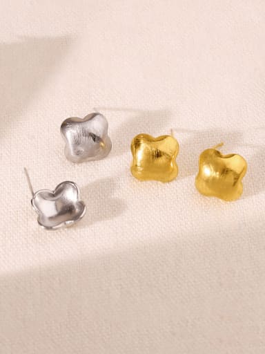 Titanium Steel Clover Minimalist Stud Earring