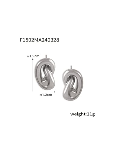 F1502 Steel Earrings Titanium Steel Geometric Hip Hop Stud Earring