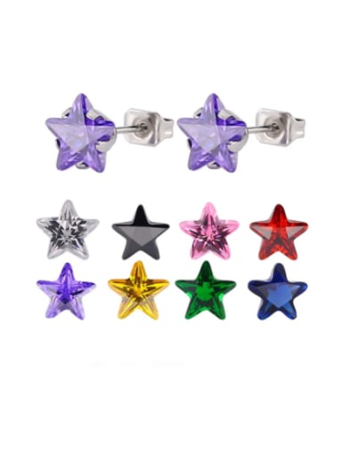 Titanium Steel Five-Pointed Star Minimalist Single Earring(Single-Only one)